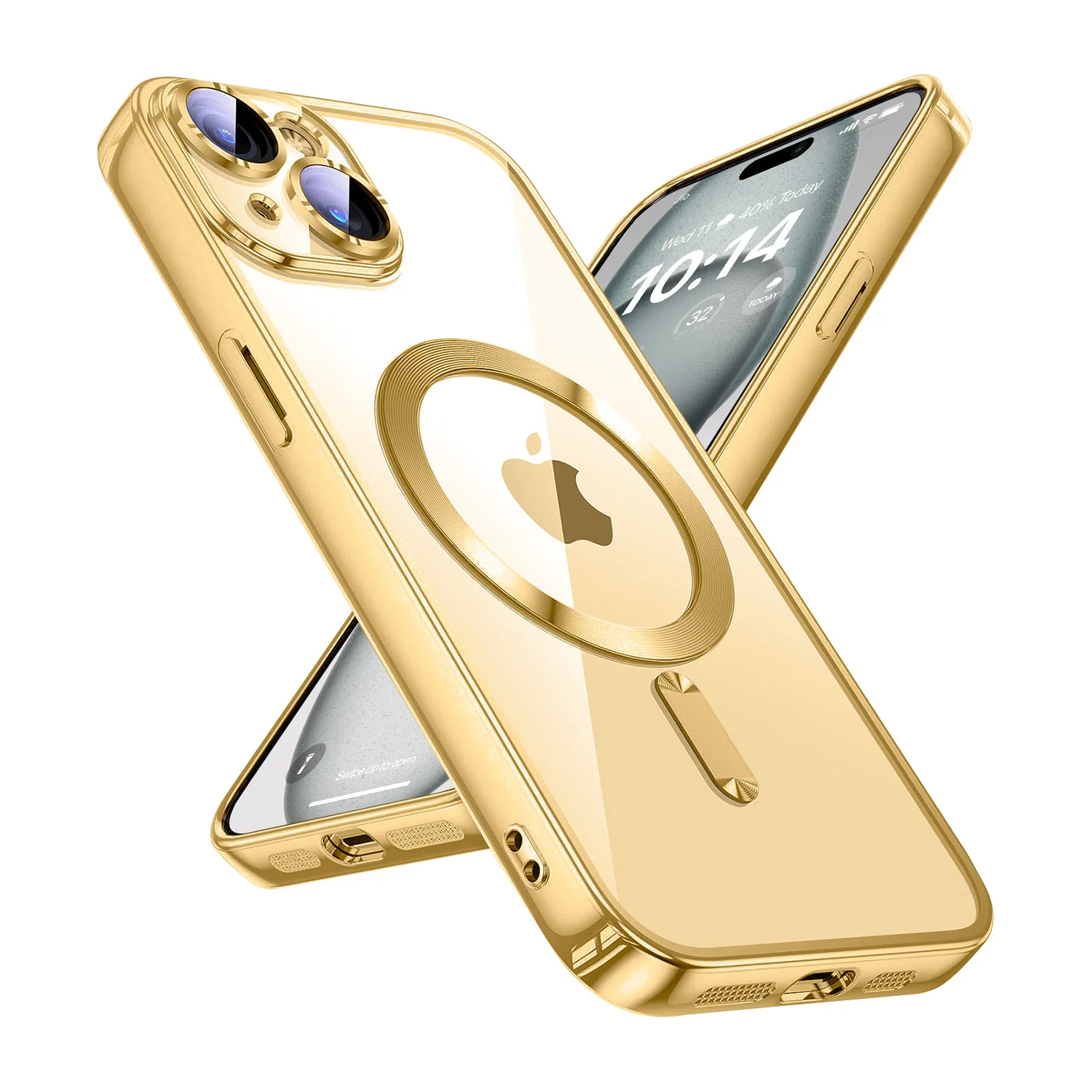 Vaku ® Apple iPhone 15 Plus Luxury Electroplated Magnetic Magsafe Back Cover - Image 4