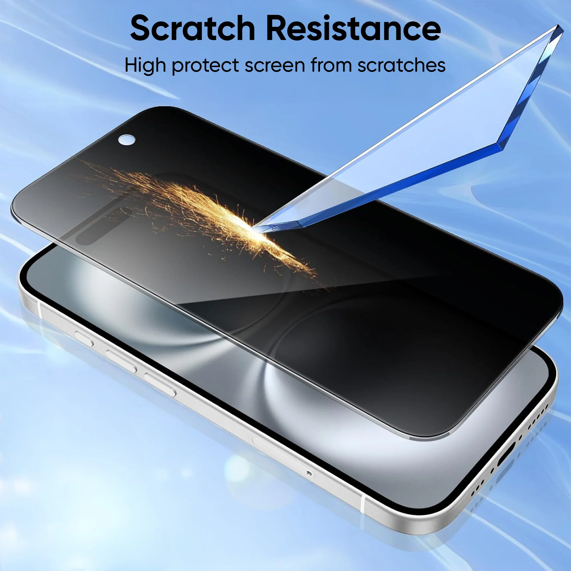 Vaku ® Apple iPhone 15 Privacy Anti Scratch Anti-spy Protection Tempered Glass - Image 5
