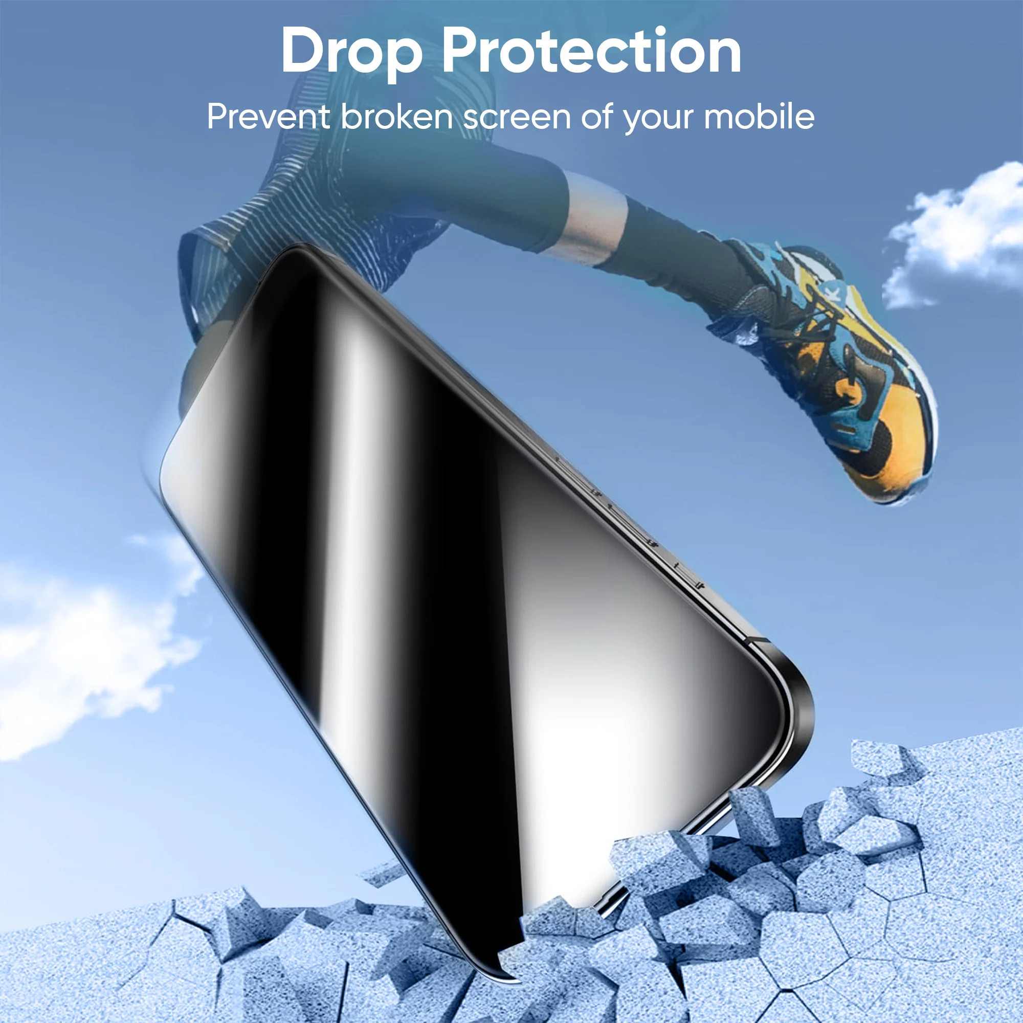 Vaku ® Apple iPhone 16 Privacy Screen Protector Anti-Spy Protection Tempered Glass - Image 6