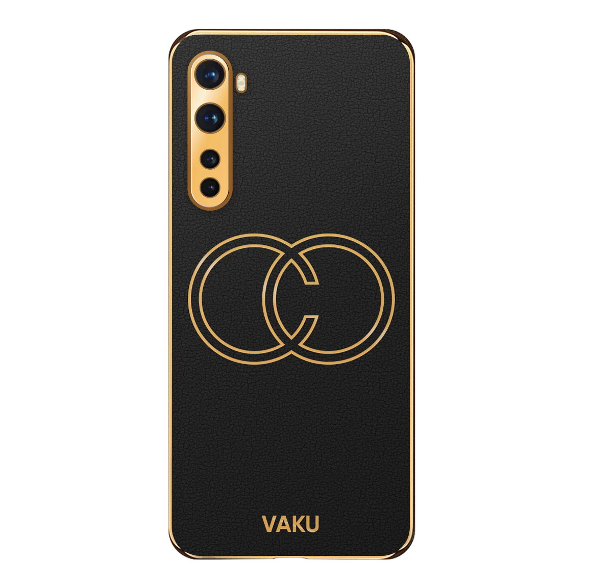 VakuĀ® Oneplus Nord 4G Skylar Leather Pattern Gold Electroplated Soft TPU Back Cover - Image 9