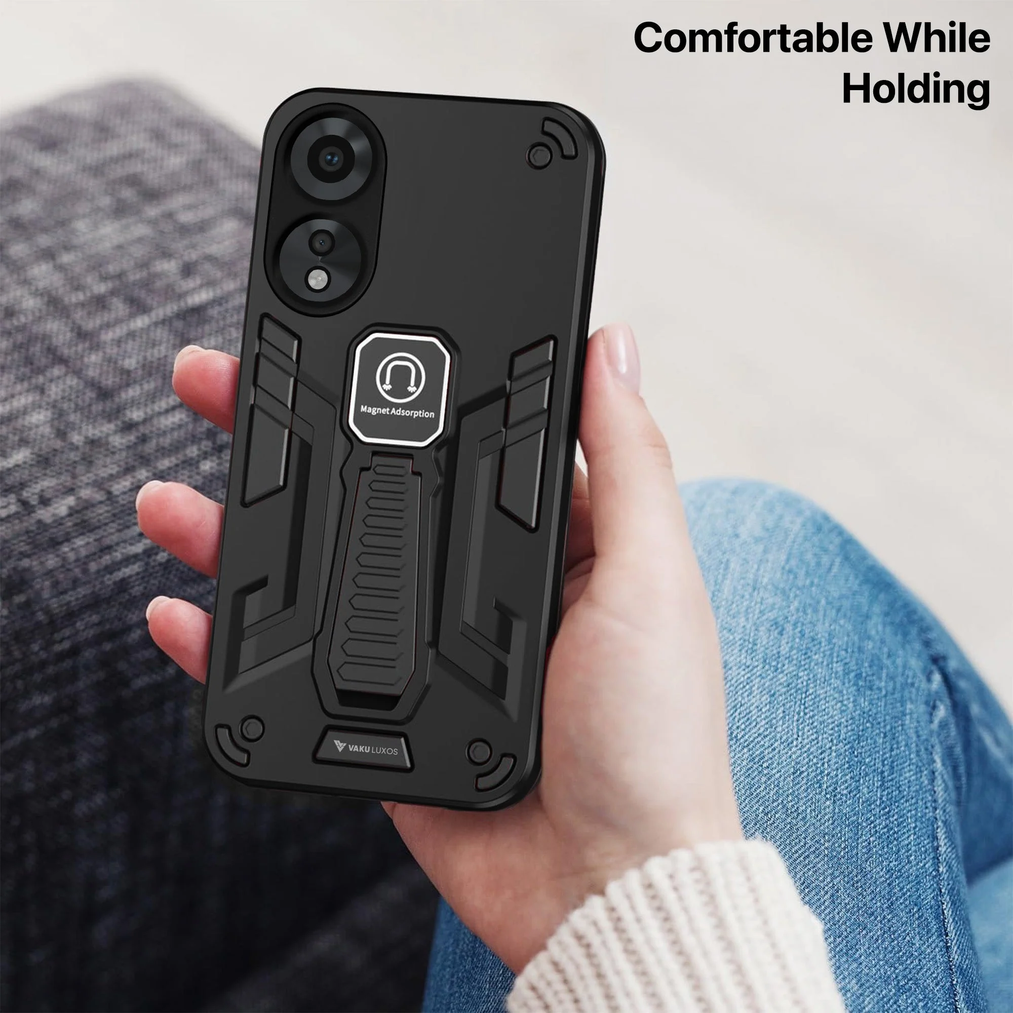 Vaku ® Oppo A58 4G Valor Military Grade Shockproof Back Cover - Image 4