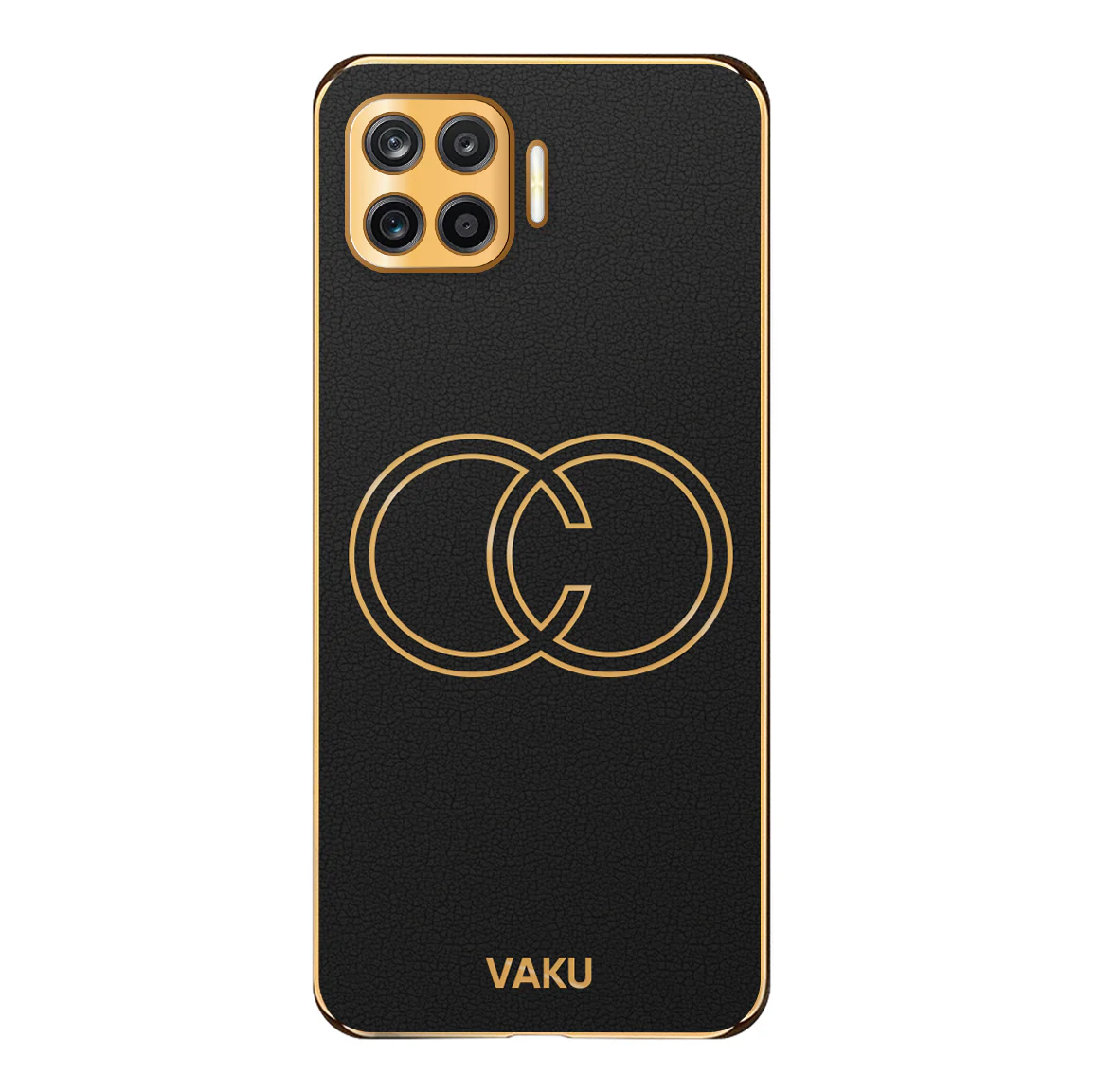 VakuĀ® Oppo F17 Skylar Leather Pattern Gold Electroplated Soft TPU Back Cover - Image 13
