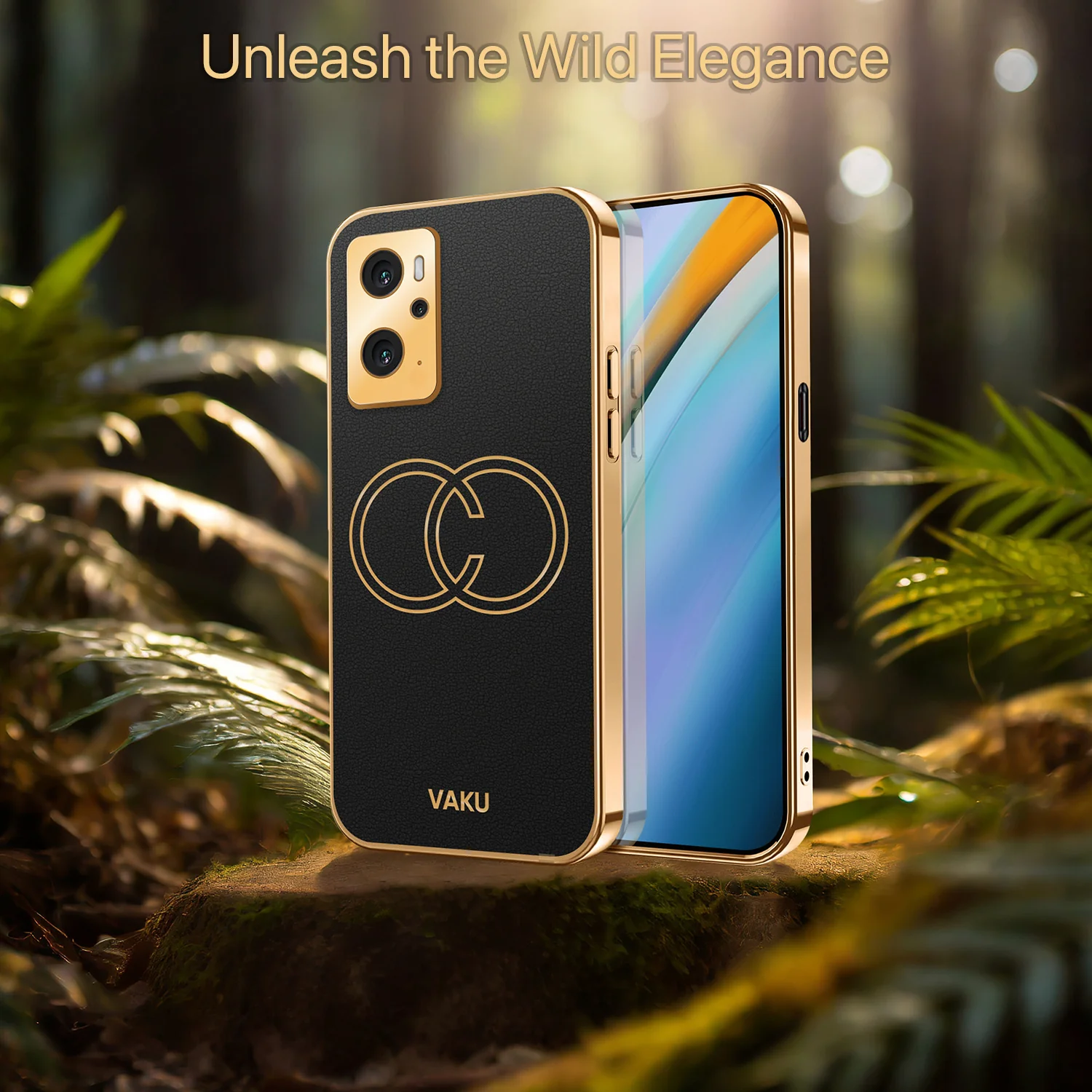 VakuĀ® Oppo K10 4G Skylar Leather Pattern Gold Electroplated Soft TPU Back Cover - Image 11