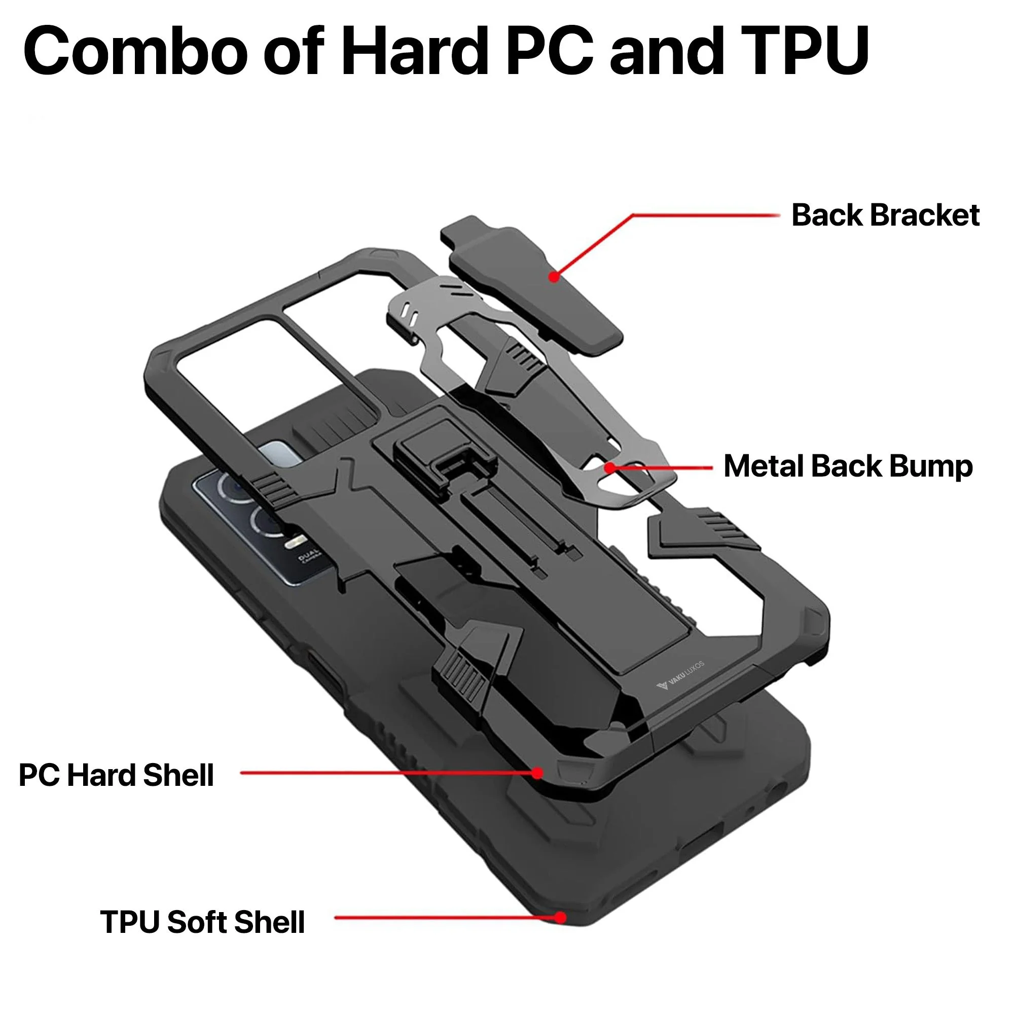 Vaku ® Samsung Galaxy A15 5G Vanguard Military Grade Back Cover - Image 4