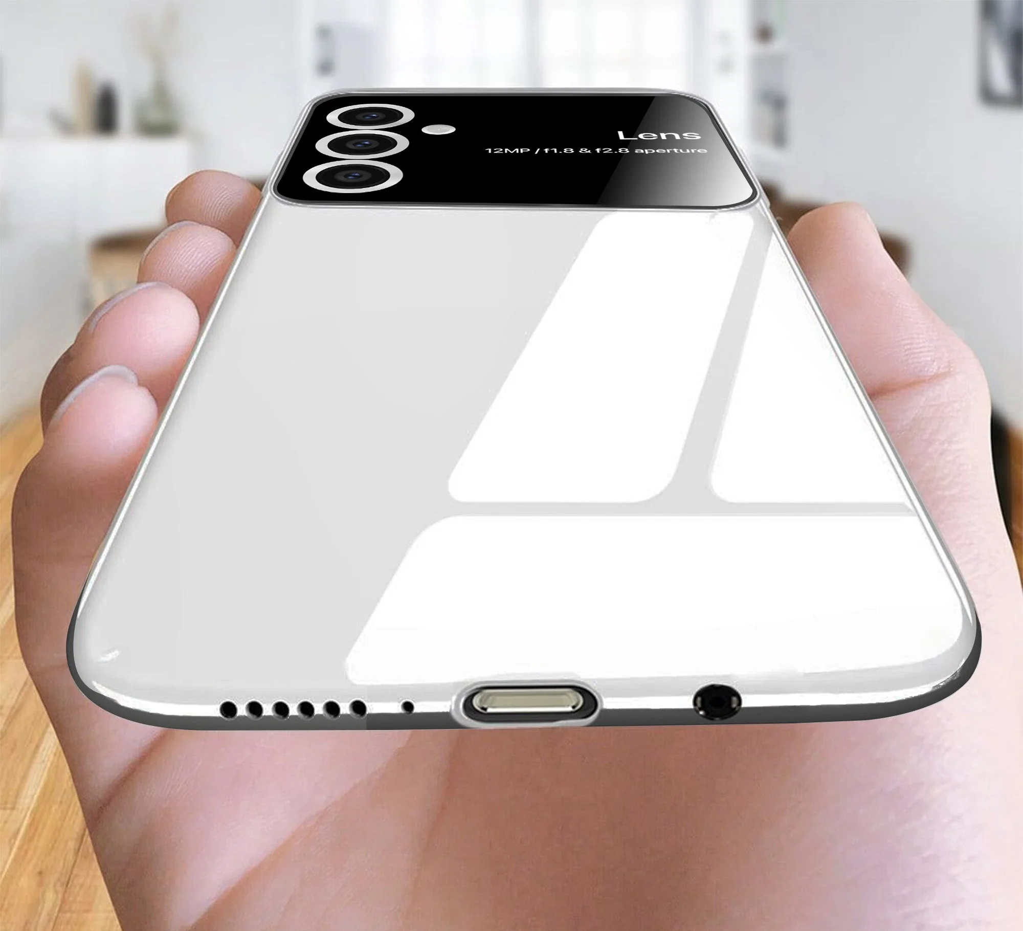 Vaku ® Samsung Galaxy A24 4G Polarized Large Window Glass Camera Protector Back Cover - Image 6