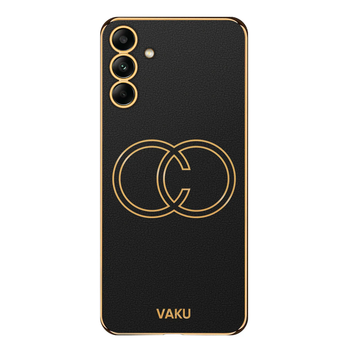 Vaku ® Samsung Galaxy A34 Skylar Leather Pattern Gold Electroplated Soft TPU Back Cover - Image 17