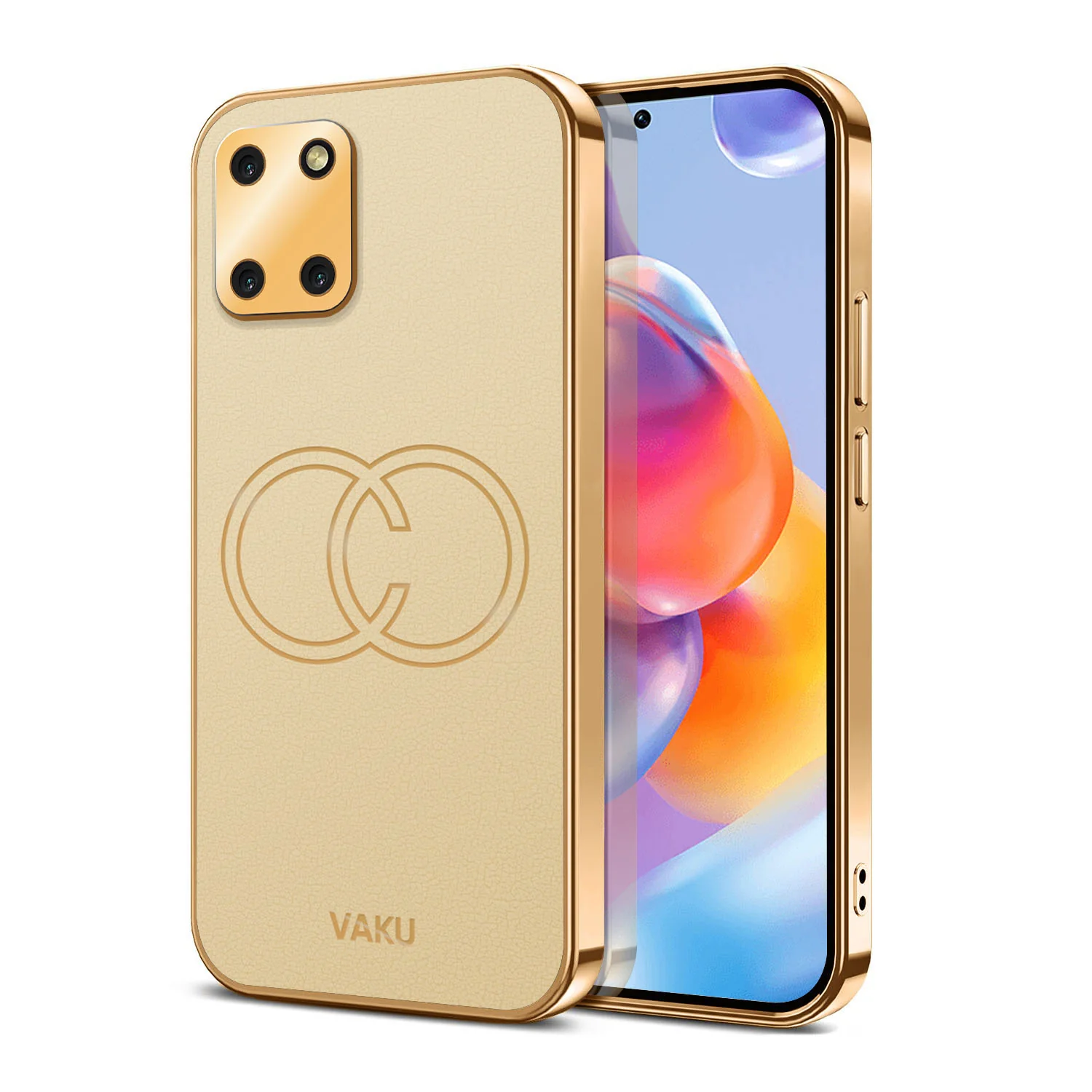 VakuĀ® Samsung Galaxy Note 10 Lite Skylar Leather Pattern Gold Electroplated Soft TPU Back Cover - Image 11