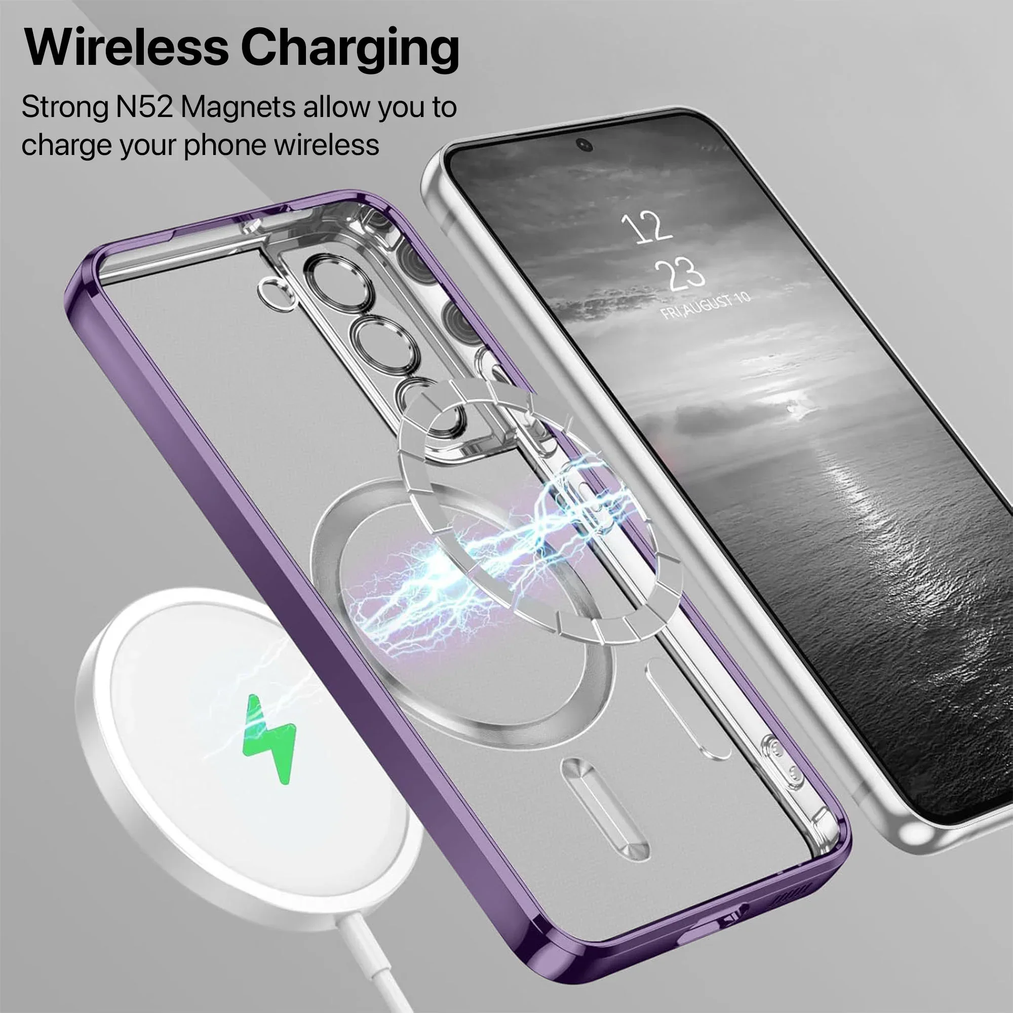 Vaku ® Samsung Galaxy S21 Luxury Electroplated Magnetic Magsafe Back Cover - Image 5