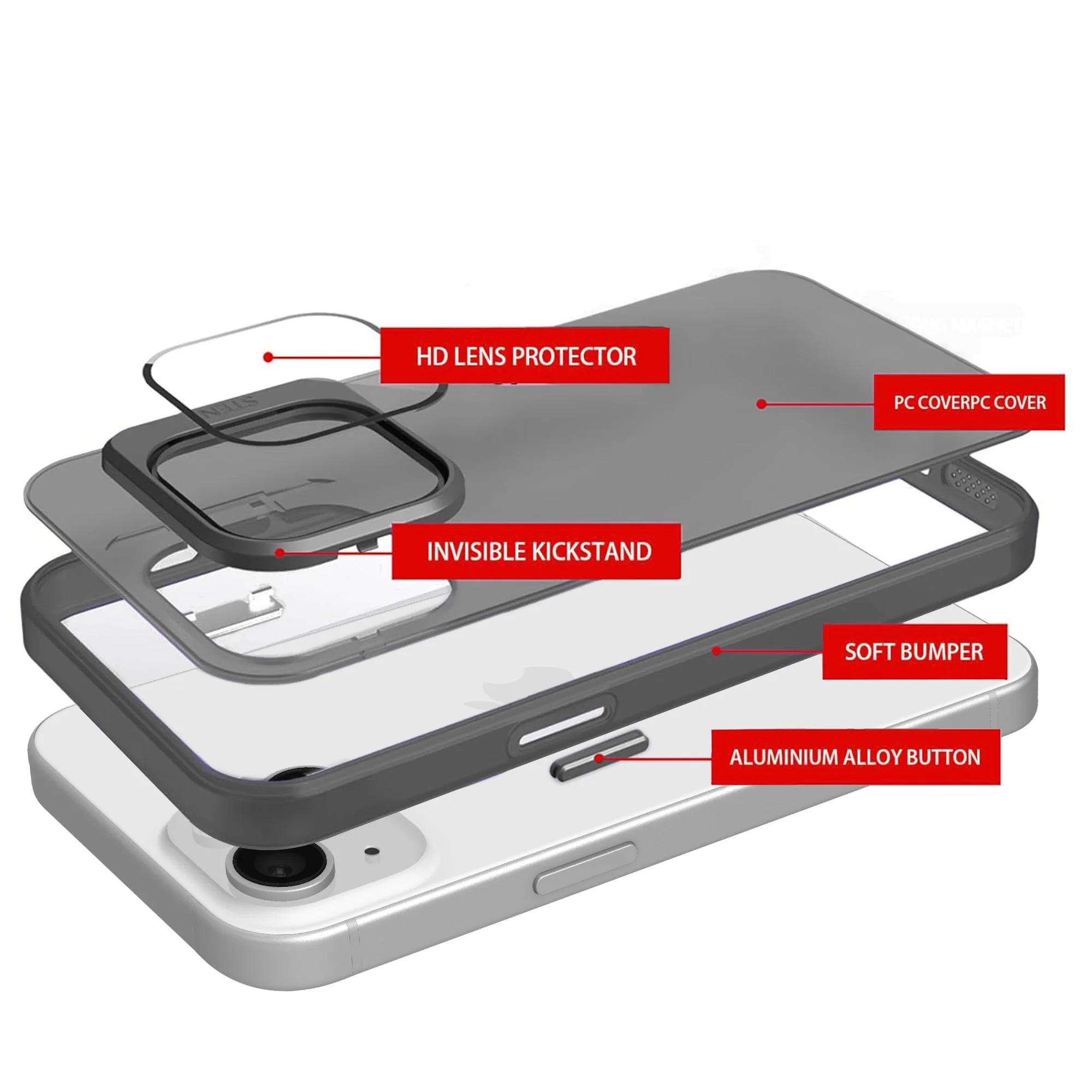 Vaku ® Samsung Galaxy S23 Plus Rime Frosted Translucent Back Cover - Image 7