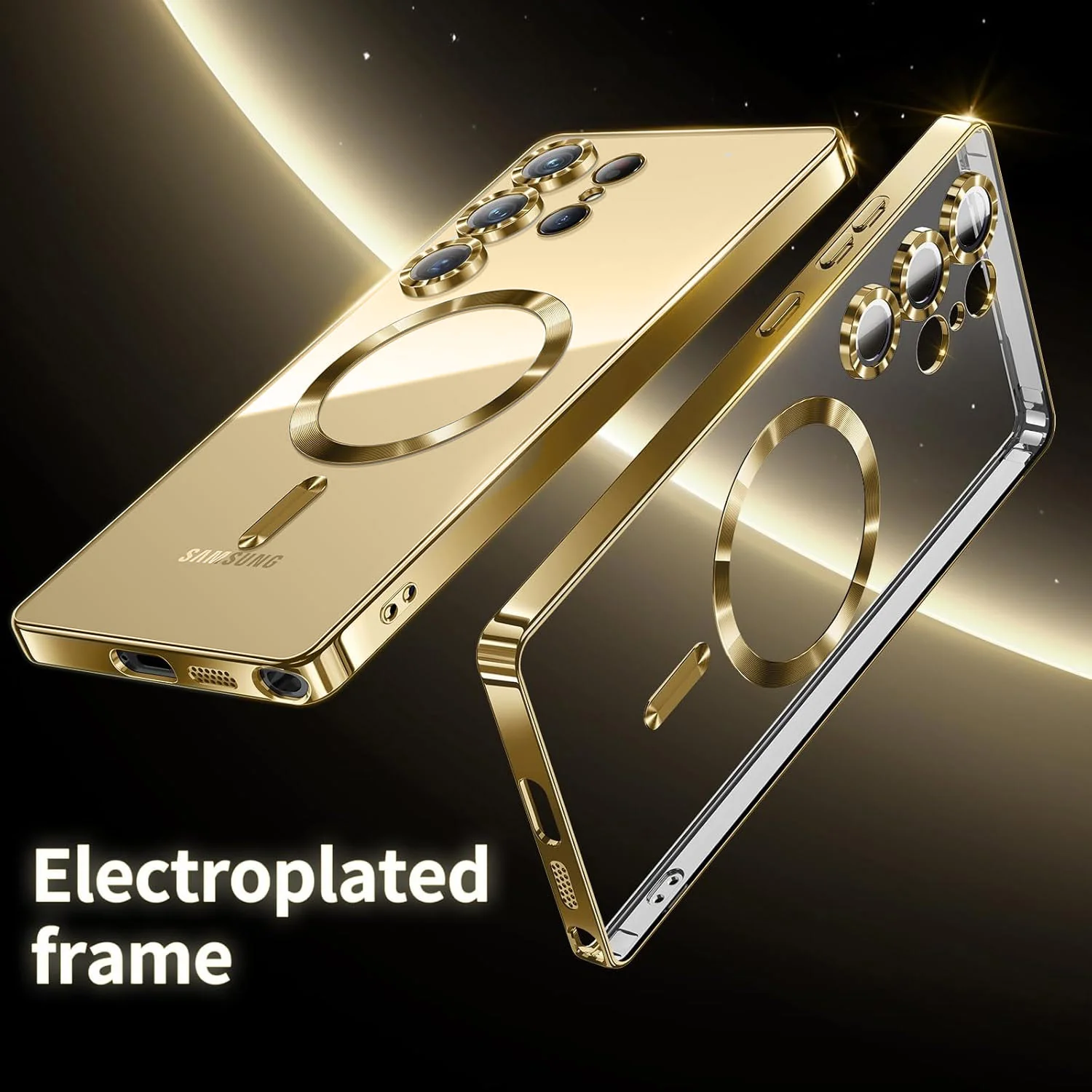 Vaku Ā® Samsung Galaxy S25 Ultra Luxury Electroplated Magnetic Magsafe Back Cover - Image 6