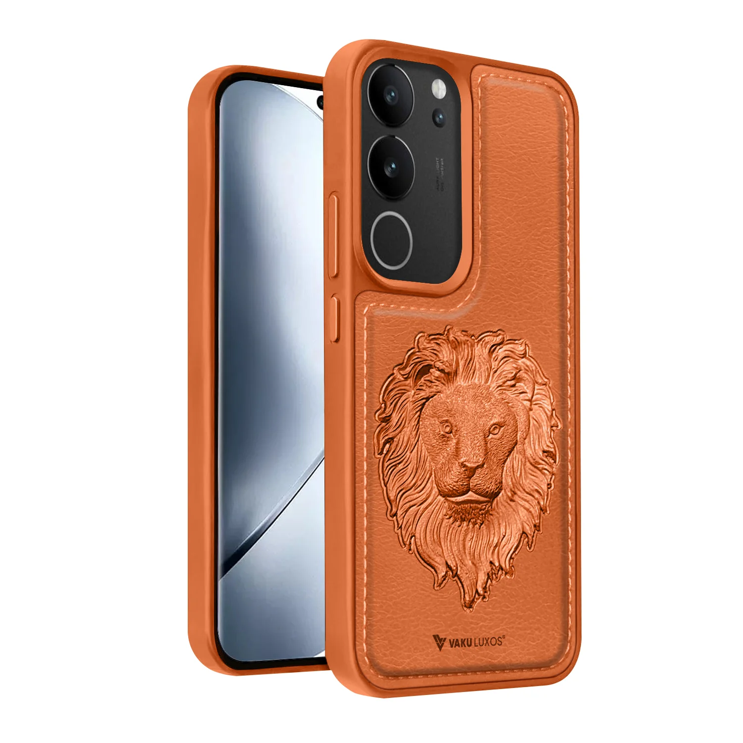 Vaku Ā® Vivo V29 5G Lion Embossed Luxury Designer Leather Back Cover - Image 7