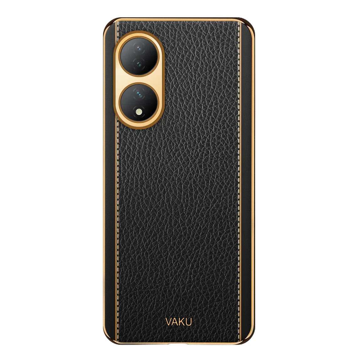 VakuĀ® Vivo Y100A 5G Luxemberg Leather Pattern Gold Electroplated Soft TPU Back Cover - Image 6