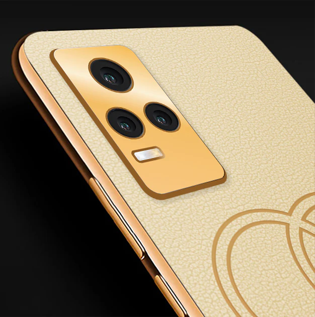 VakuĀ® Vivo Y73 4G Skylar Leather Pattern Gold Electroplated Soft TPU Back Cover - Image 2