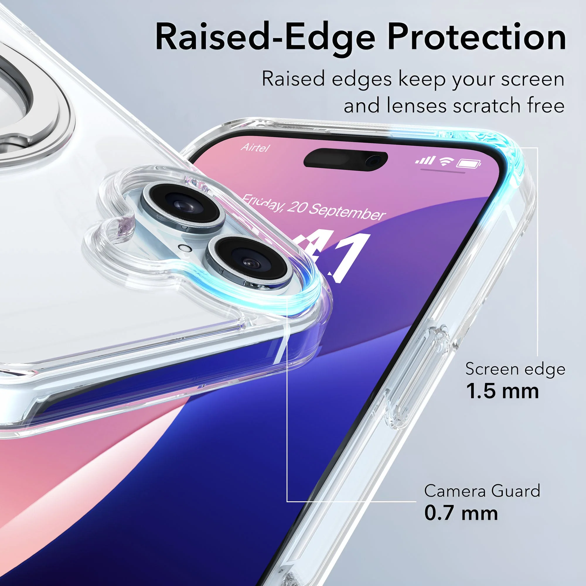 Vaku Luxos ® Apple iPhone 16 Plus Glassy Kickmag Military-Grade Back Cover - Image 3