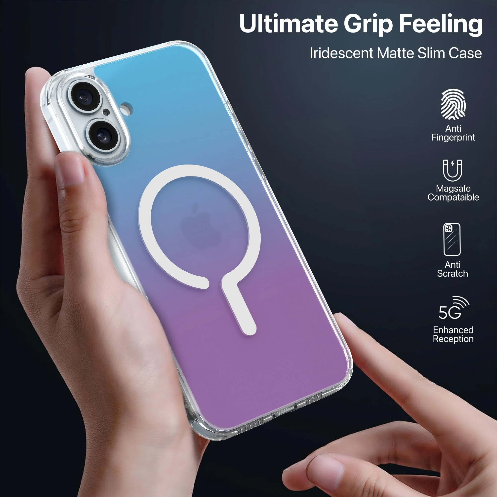 Vaku Luxos ® Apple iPhone 16 Plus Infinity MagPro Gradient Colored Back Cover - Image 3