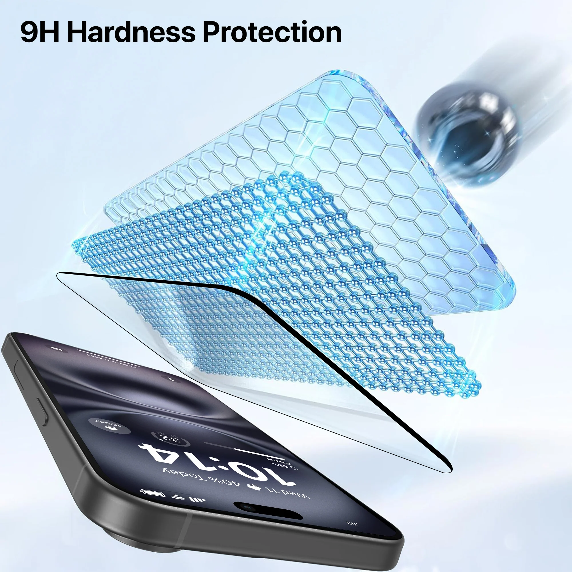 Vaku Luxos ® Apple iPhone 16 Plus Screen Protector HD Tempered Glass - Image 3