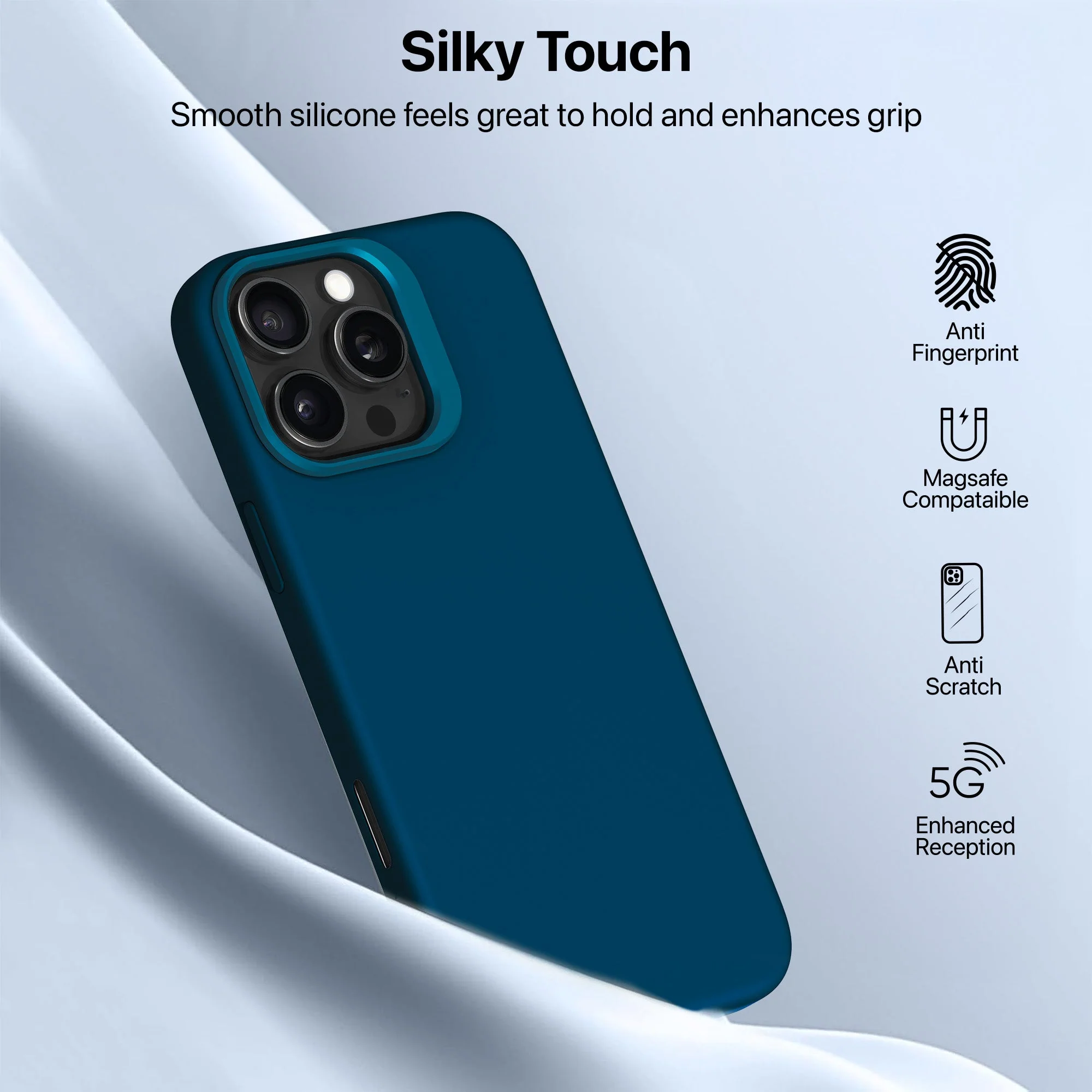 Vaku Luxos ® Apple iPhone 16 Pro Liquid Silicone Back Cover - Image 7