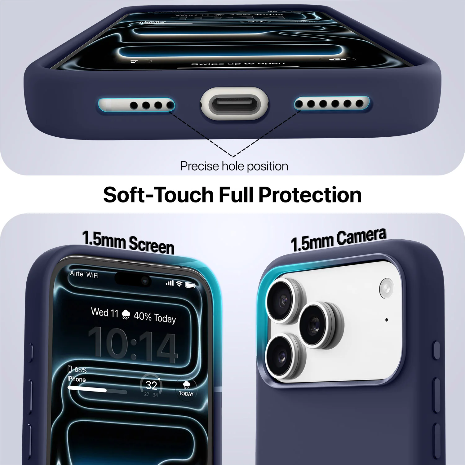 Vaku Luxos ® Apple iPhone 17 Pro Liquid Silicone Protective Back Cover - Image 3