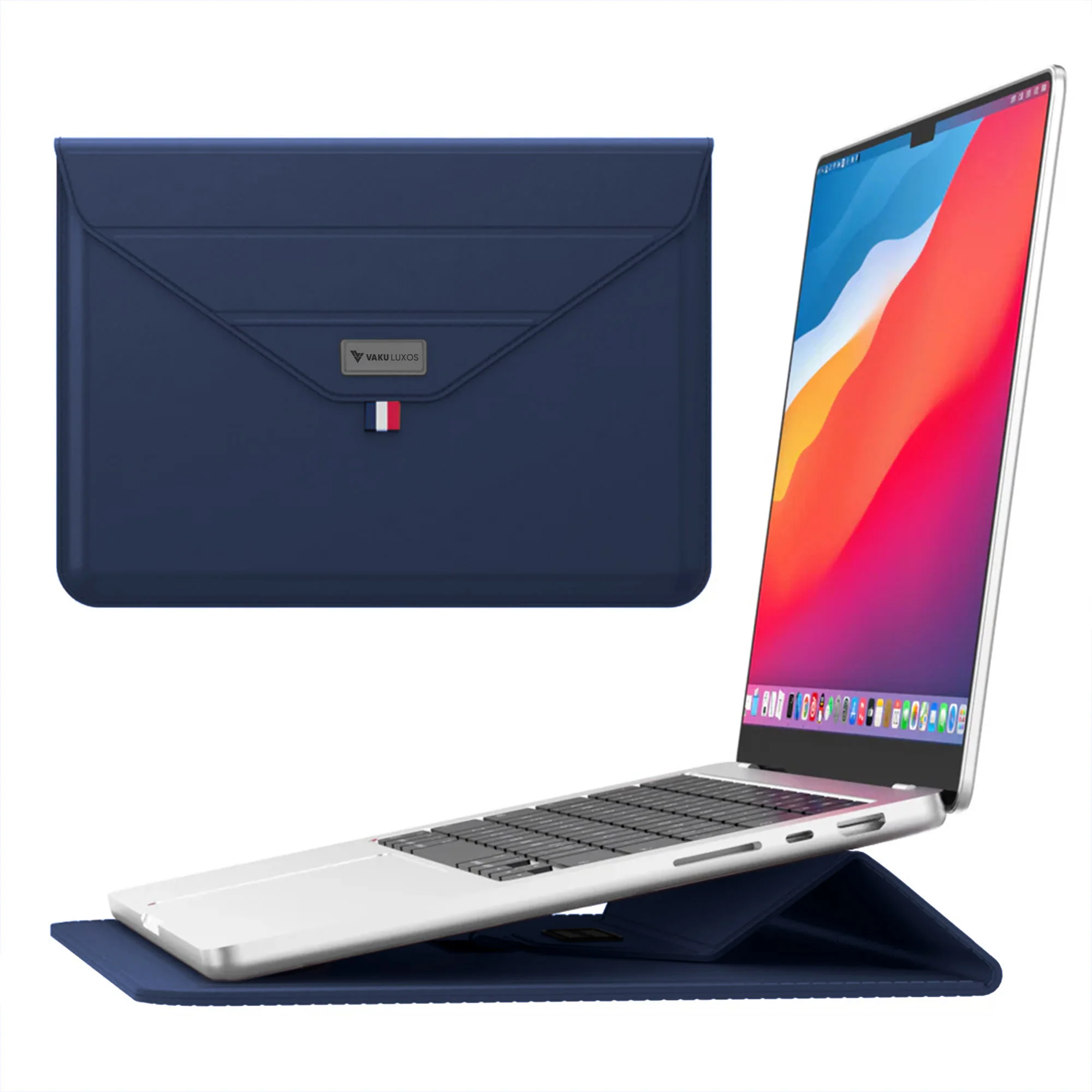 Vaku Luxos ® URBANMATE MacBook & Laptop Sleeve 15/15.6 Inch Vegan Leather Ultra-Thin Protection Sleeve - Image 11