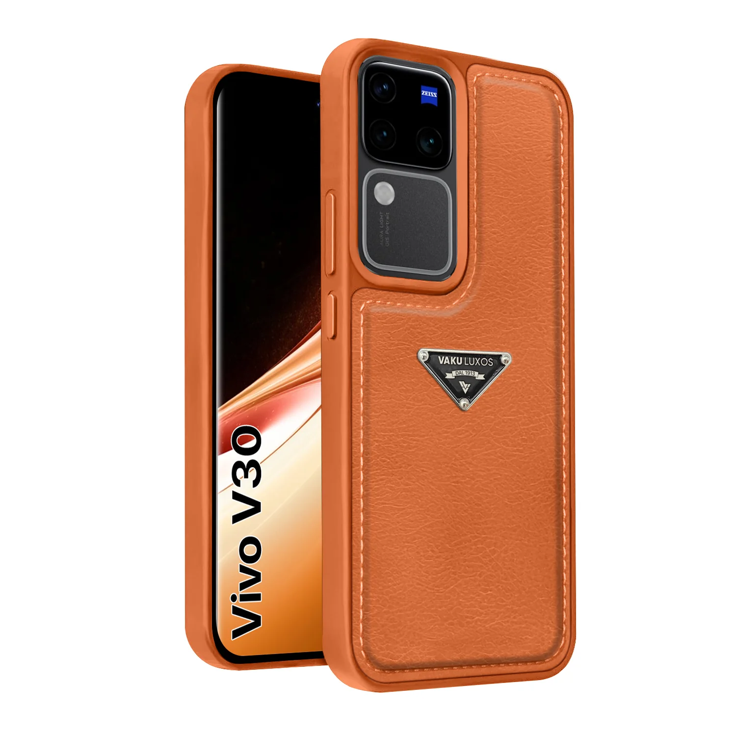 Vaku Luxos ® Vivo V30 Pro Nyxen Premium Leather Stitched Back Cover - Image 6