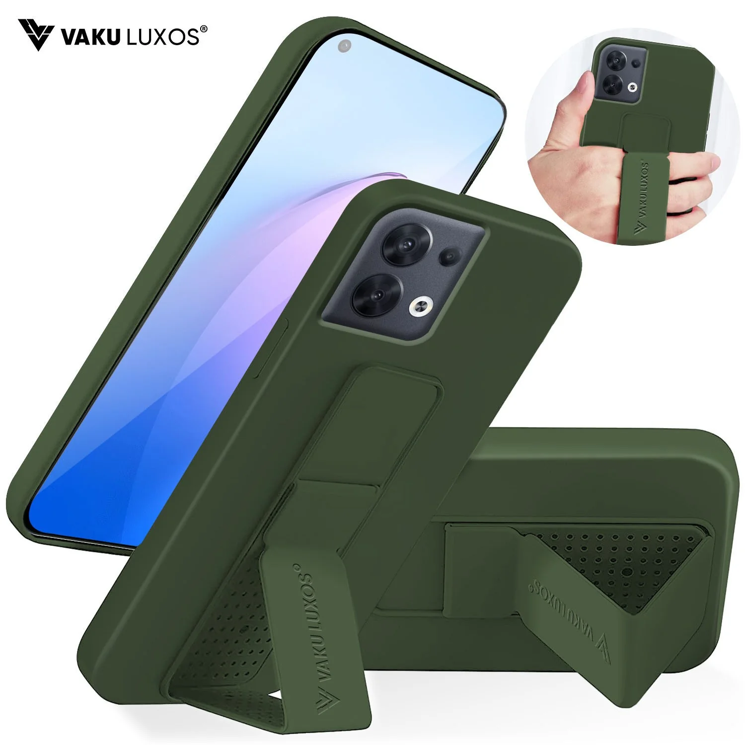 Vaku ® Oppo Reno8 Harbor Grip Multi-Functional TPU Back Cover - Image 4