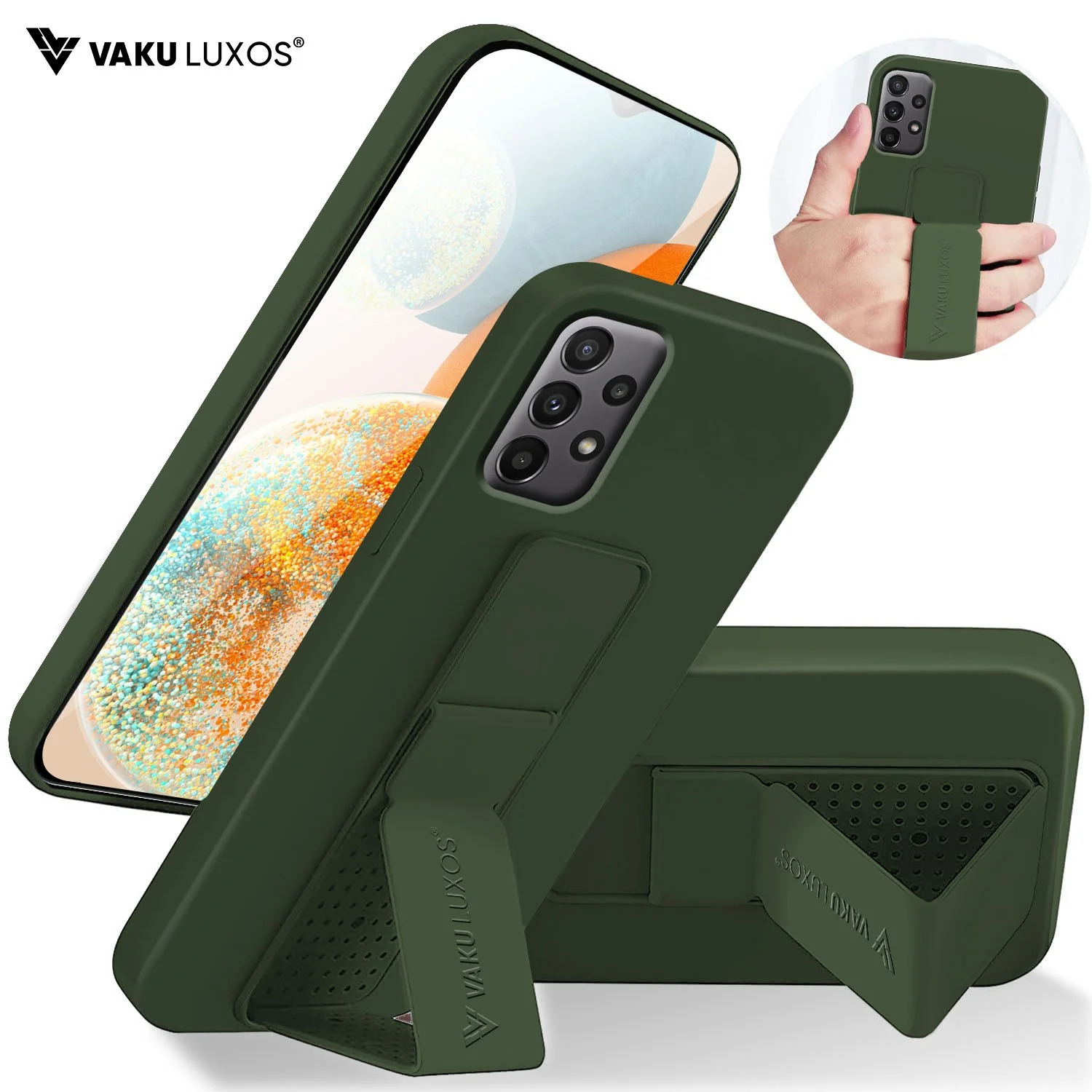 Vaku ® Samsung Galaxy A73 5G Harbor Grip Multi-Functional TPU Back Cover - Image 3