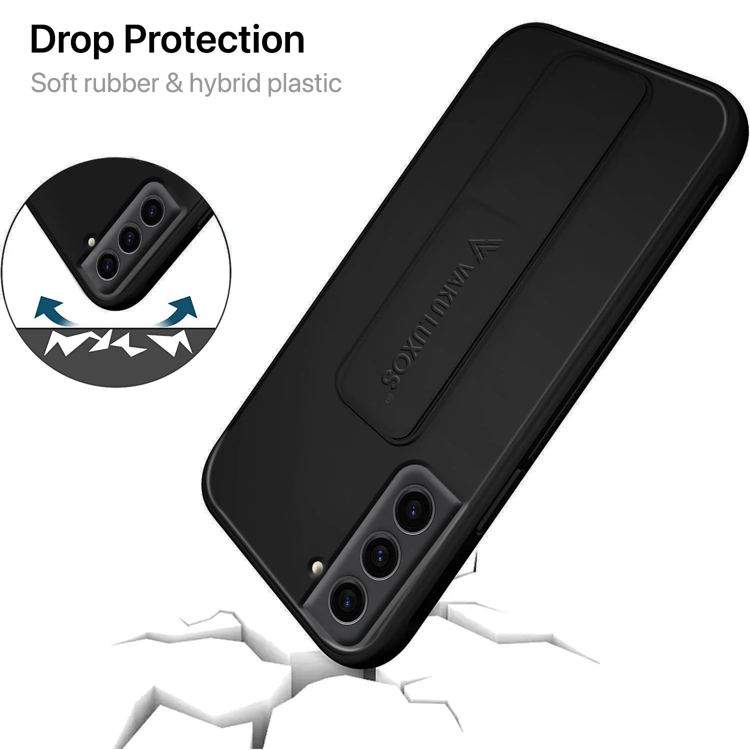 Vaku ® Samsung Galaxy S22 Plus Harbor Grip Multi-Functional TPU Back Cover - Image 2