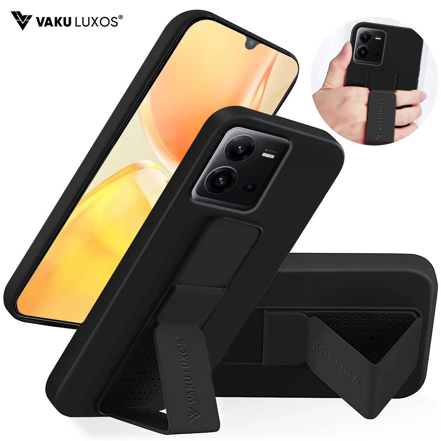 Vaku ® Vivo V25 Harbor Grip Multi-Functional TPU Back Cover