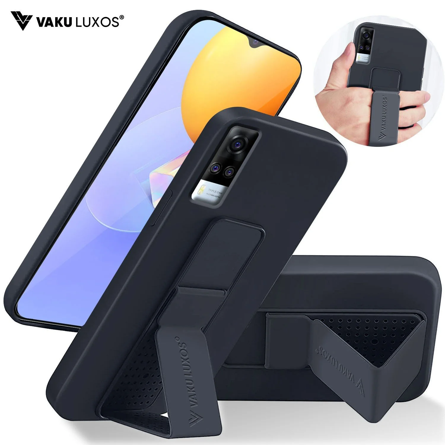 Vaku ® Vivo Y53s Harbor Grip Multi-Functional TPU Back Cover - Image 2