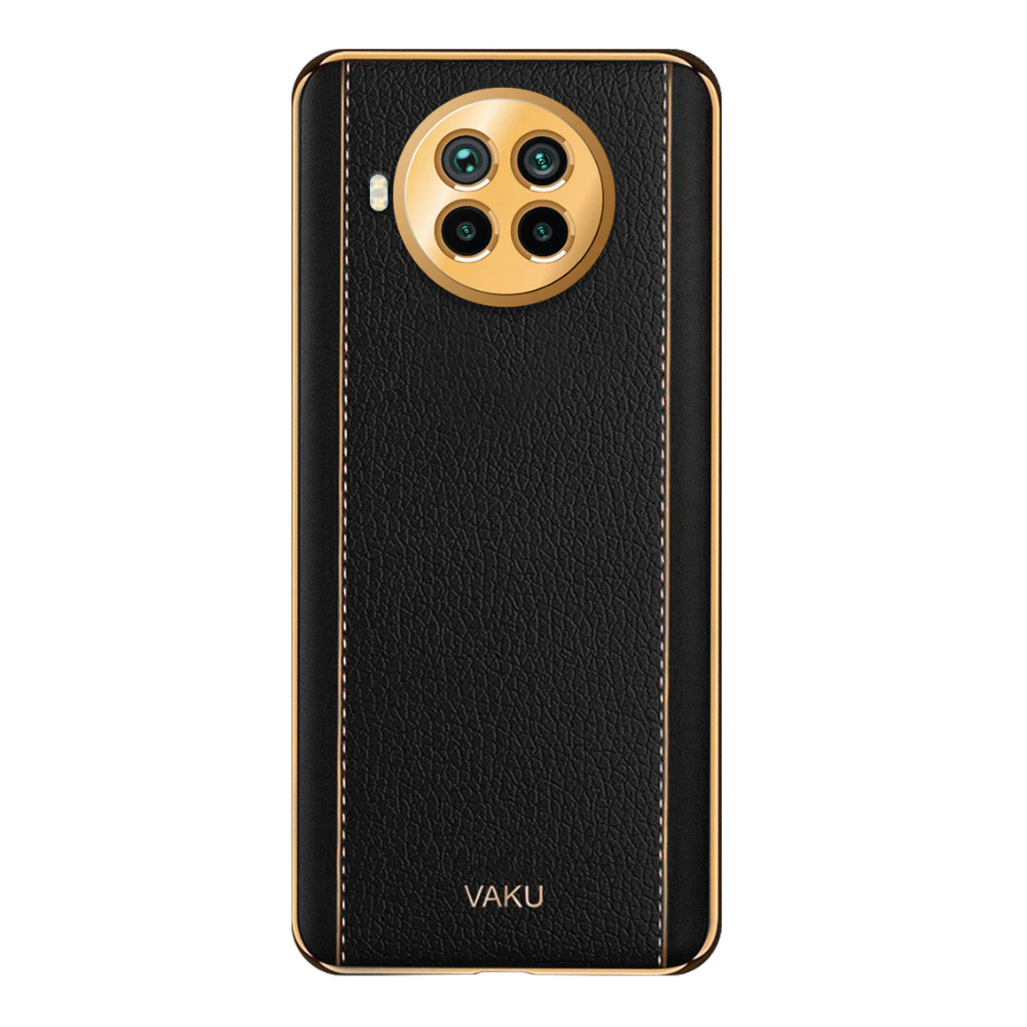 VakuĀ® Xiaomi Mi 10i 5G Luxemberg Series Leather Stitched Gold Electroplated Soft TPU Back Cover - Image 11
